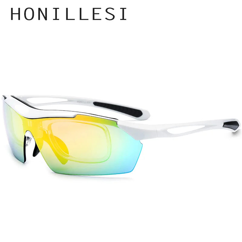 HONILLESI TR90 Polarized Sunglasses Men Sports Sun Glasses Women Outdoor Fishing Driving Protection Goggles 5 Lens 8005