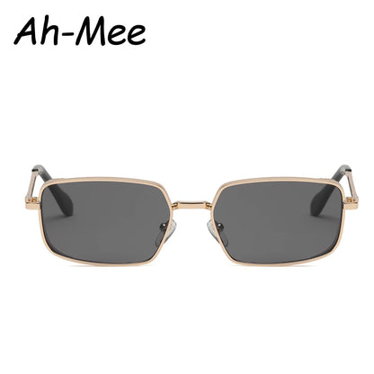 Fashion Ins Popular Metal Small Rectangle Women Brand Sunglasses Designer Vintage Punk Metral Sun Glasses Shades UV400