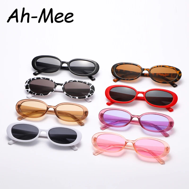 Small Oval Sunglasses Women Vintage Brand Designer Retro Black Sun Glasses Classic Shades Female Oculos De Sol Feminino UV400