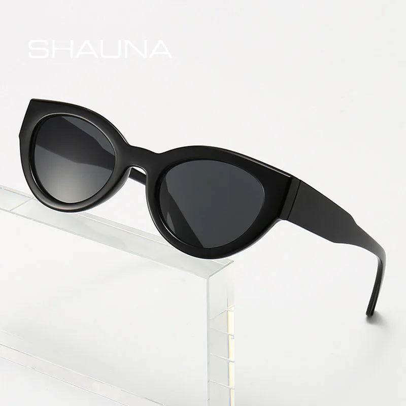 SHAUNA Retro Women Cat Eye Sunglasses Fashion Jelly Green Shades Men UV400