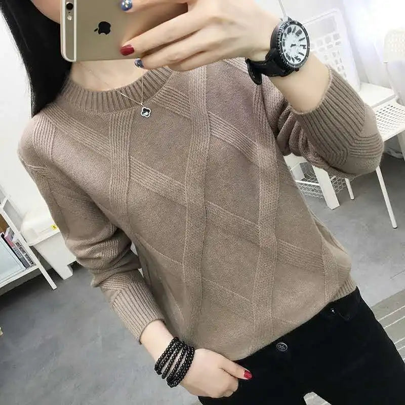 Fdfklak 2023 Neue Frühling Herbst Pullover frauen Twist Pullover Lose Faul Bodenbildung Dicke Pullover Oberbekleidung Pull Femme S-3XL