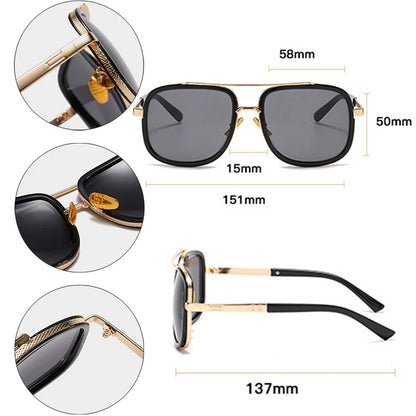 SHAUNA Doppelstege Fashion Square Sonnenbrille Markendesigner Outdoor Sonnenbrillen Shades UV400