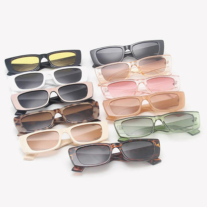 SHAUNA Fashion Small Rectangle Sunglasses Women Brand Designer Retro Jelly Frame Sun Glasses Men Shades UV400