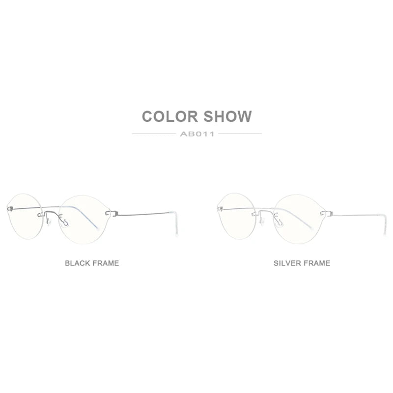 FONEX Anti Blue Light Blocking Glasses Men 2020 New Titanium Alloy Women Rimless Antiblue Rays Eyeglasses with Nylon Lens AB011