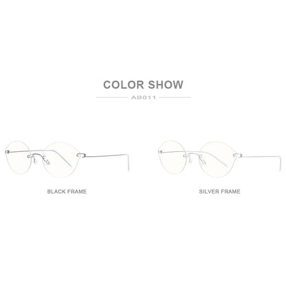 FONEX Anti Blue Light Blocking Glasses Men 2020 New Titanium Alloy Women Rimless Antiblue Rays Eyeglasses with Nylon Lens AB011