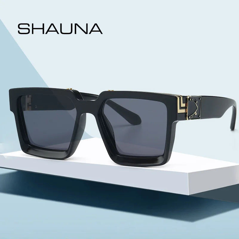 SHAUNA Retro Quadrat Sonnenbrille Frauen Ins Beliebte Sonnenbrille Männer UV400