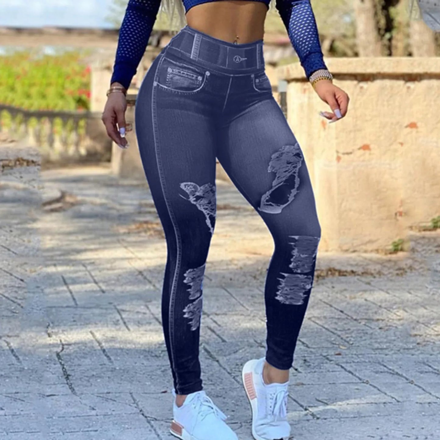 FCCEXIO Leggings Skinny Taille Haute Femme Pantalon Taille Haute Sans Couture Pantalon De Levage De Fesses Leggings Solides Pour Fitness Ropa De Mujer Pantalon