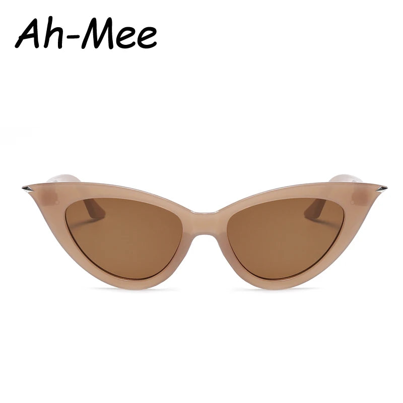 Frauen Cat Eye Sonnenbrille Kleine Größe Marke Designer Mode Retro Damen Cateye Dekoration Sonnenbrille Weibliche Grün Shades UV400