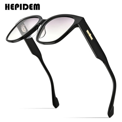 HEPIDEM Acetate Sun Glasses Women 2021 Fashion Transparent Oversize Korean Square Sunglasses for Men Mirrored Nylon Lens Kamil