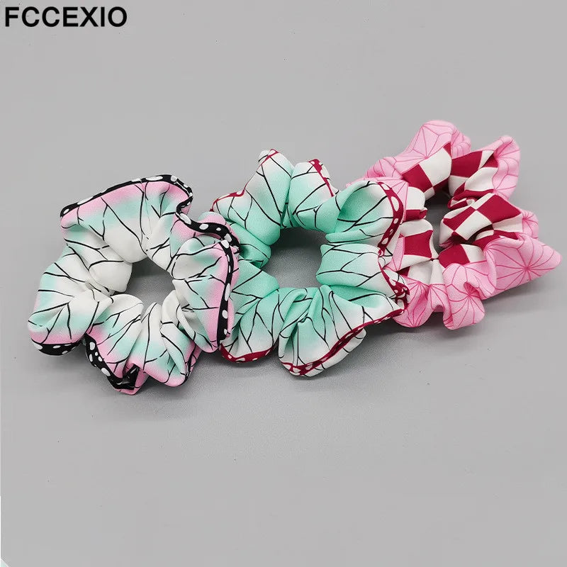 Anime Demon Slayer Cosplay Hair Ring Nezuko Zenitsu Tanjirou Makomo Tamayo Features Fashion Hair Accessories Girl Costume Props