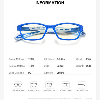 HONILLESI Anti Blue Light Blocking Glasses for Kids Children Boys Girls New Antiblue Rays UV Protection Computer Eyeglasses AB04