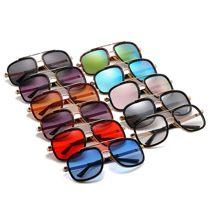 SHAUNA Doppelstege Fashion Square Sonnenbrille Markendesigner Outdoor Sonnenbrillen Shades UV400