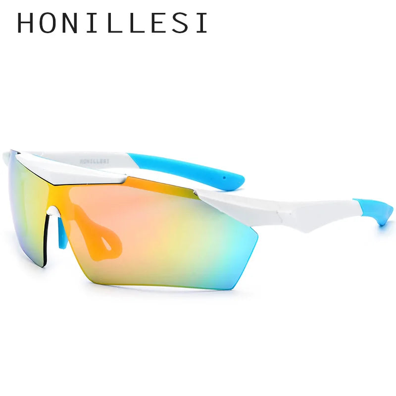 HONILLESI TR90 Polarized Sports Men Sunglasses Sun Glasses 2019 New Oversize Big Frame Fishing Protection Goggles 5 Lens 8004