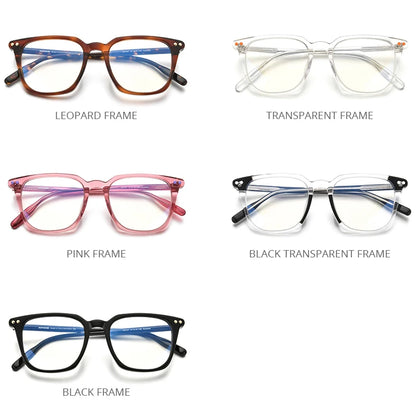 HEPIDEM Acetate Glasses Men Oversize Transparent Square Eyeglasses Frame Women Spectacles  Eyewear 9167