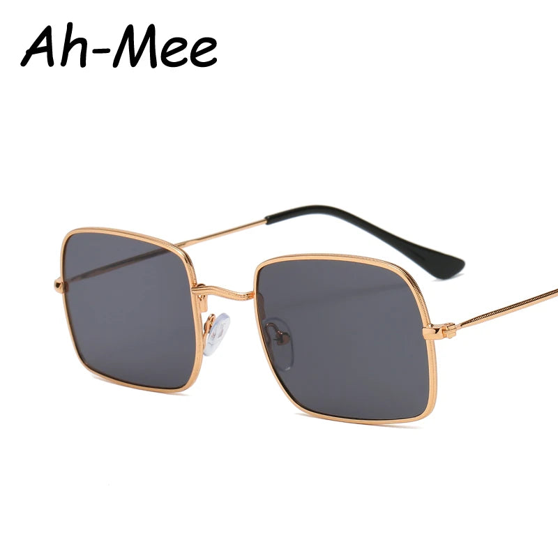 Classic Rectangle Frame Sunglasses Women Men Brand Designer Alloy Gradient Sun Glasses Vintage Driving Eyewear Oculos De Sol