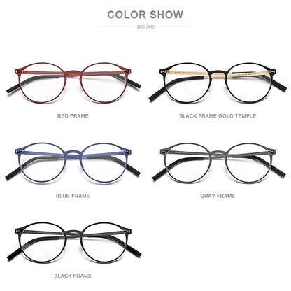 FONEX Pure Titanium Glasses Frame Women Retro Round Eyeglasses 2020 New Men Antiskid Screwless Eyewear 8530