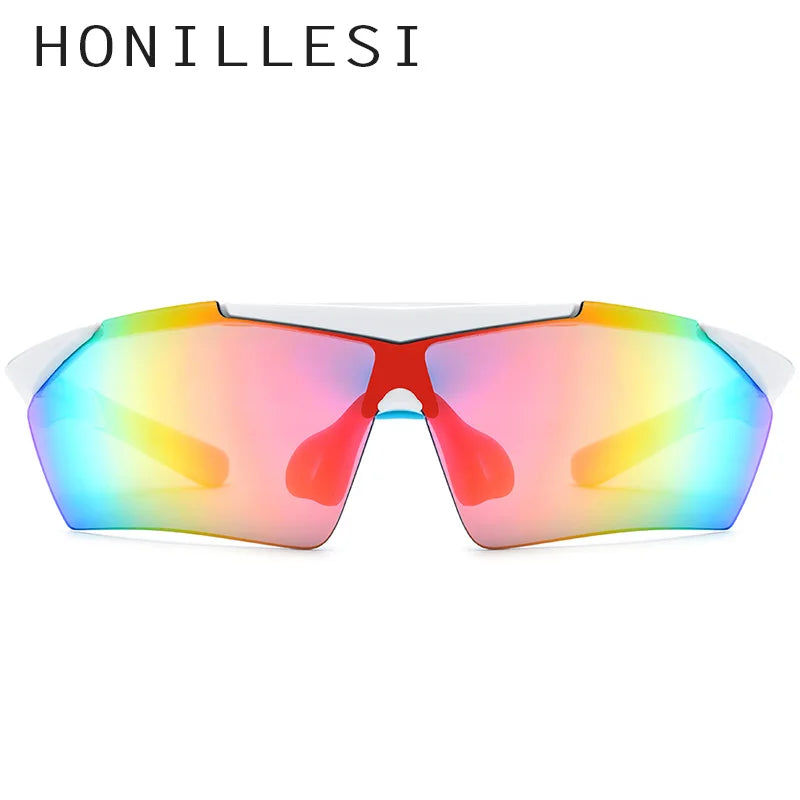 HONILLESI TR90 Polarized Sports Men Sunglasses Sun Glasses 2019 New Oversize Big Frame Fishing Protection Goggles 5 Lens 8004