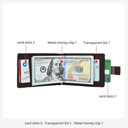 HEPIDEM RFID High Quality Crazy Horse Genuine Leather Slim Wallet 2020 New Front Pocket Money Dollar Bill Purse for Men 181