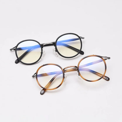 SHAUNA Anti-Blue Light Retro TR90 Women Round Glasses Frame Unique Design Fashion Men Optical Eyeglasses