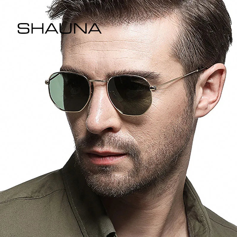 SHAUNA Brand Designer Retro Square Polarized Sunglasses Classic Anti-Blue Light Optical Frames