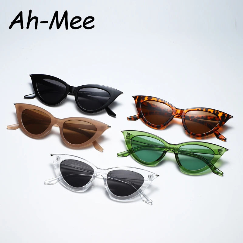 Frauen Cat Eye Sonnenbrille Kleine Größe Marke Designer Mode Retro Damen Cateye Dekoration Sonnenbrille Weibliche Grün Shades UV400