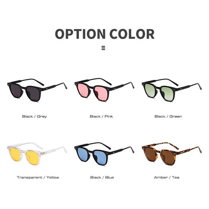 SHAUNA Ins Popular Retro Rivet Sunglasses Women Trending Summer Styles Men Sun Glasses UV400