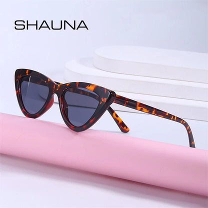 SHAUNA Fashion Small Cat Eye Women Sunglasses Retro Leopard Eyewear Shades UV400 Men Blue Pink Sun Glasses