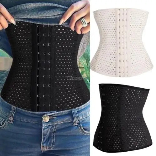 FCCEXIO Fashion Women Waist Trainer Latex Cincher Girdles Shapewear Slimming Belt Body Shaper Fitness Corset Sheath