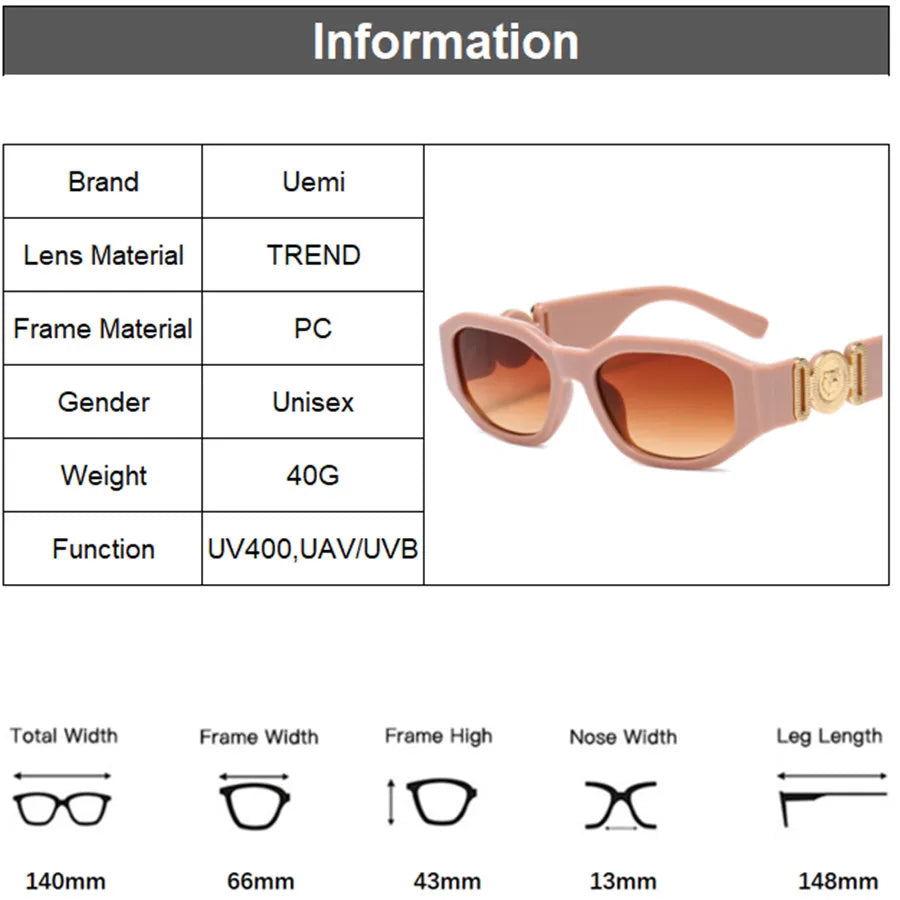 Retro Square Sunglasses For Women Men Vintage Small Frame Fashion Luxury Designer Sun Glasses UV400 Eyewear Trending Products