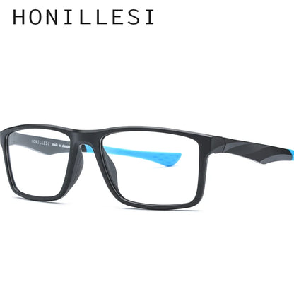 HONILLESI TR90 Sports Eyeglasses Frame Men Basketball Big Square Eye Glasses Spectacles Outdoors Eyewear 7203