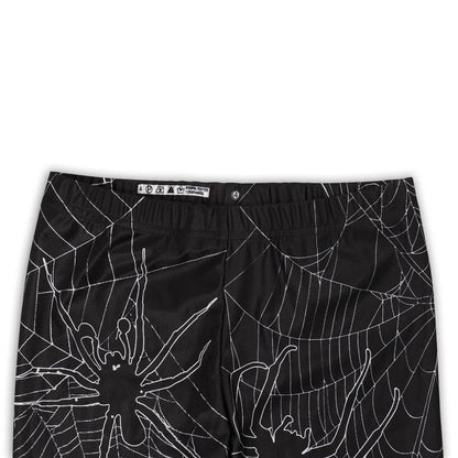 FCCEXIO Halloween Women Leggings Soft Elastic Workout Push Up Pants Spider Web Print Fitness Leggings 3D Trousers Punk Pants