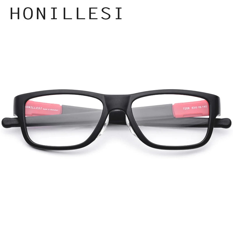 HONILLESI TR90 Sports Eyeglasses Frames Men Square Spectacles High Quality Glasses Frame Outdoor Eyewear 7208