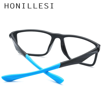 HONILLESI TR90 Sports Eyeglasses Frame Men Basketball Big Square Eye Glasses Spectacles Outdoors Eyewear 7203