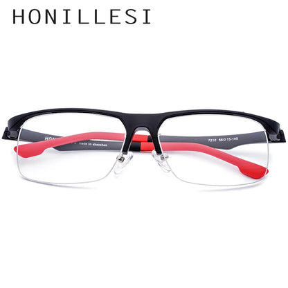 HONILLESI TR90 Eyeglasses Frames Men Basketball Outdoor Ultralight 2019 Sports Half Glasses Frame Eyewear 7210