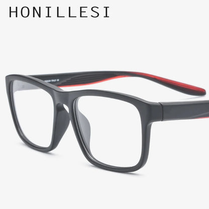 HONILLESI TR90 Eyeglasses Frame Men Sports Eye Glasses Women Outdoor Oversize Square Spectacles Eyewear 7104