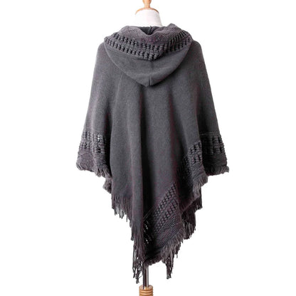 Nouveau manteau cape à franges pour femmes, poncho à franges, manteau à rayures obliques, châle bohème, écharpe