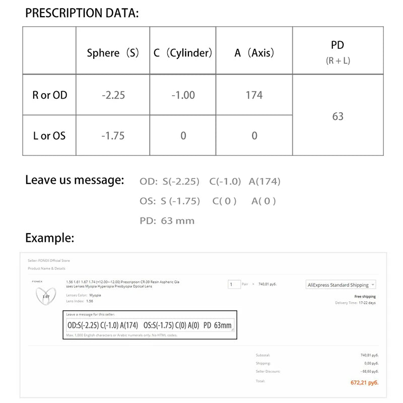 Angepasst 1,56 1,61 1,67 Anti Blau Licht Optische CR-39 Harz Asphärische Gläser Linsen Myopie Hyperopie Presbyopie Linse