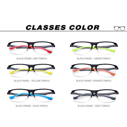 HONILLESI TR90 Eyeglasses Frames Men Basketball Outdoor Ultralight 2019 Sports Half Glasses Frame Eyewear 7210