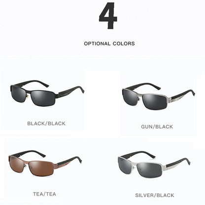 2021 Vintage Aluminum Sunglasses Men Polarized Square Sunglasses Brand Design Shades Oculos De Sol hombre Driver Glasses