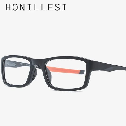 HONILLESI TR90 Lunettes de sport Monture Hommes Petites Lunettes Carrées Lunettes Lunettes d'extérieur de haute qualité 7206