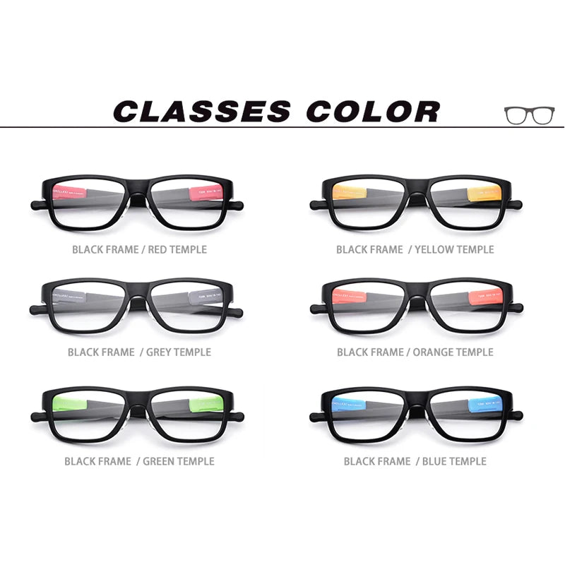 HONILLESI TR90 Sports Eyeglasses Frames Men Square Spectacles High Quality Glasses Frame Outdoor Eyewear 7208