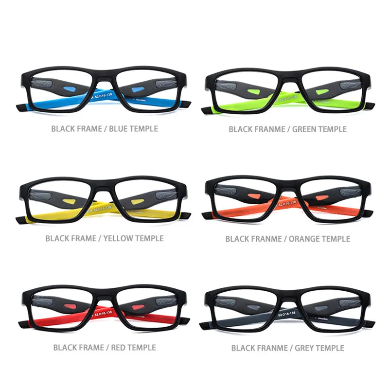 HONILLESI TR90 Sports Eyeglasses Frame Men High Quality Square Eye Glasses Man Spectacles Outdoor Eyewear 7204