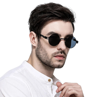 Polarized Round Metal men women Sunglasses Steampunk female Fashion sun Glasses Brand Designer Retro Vintage UV400 male oculos