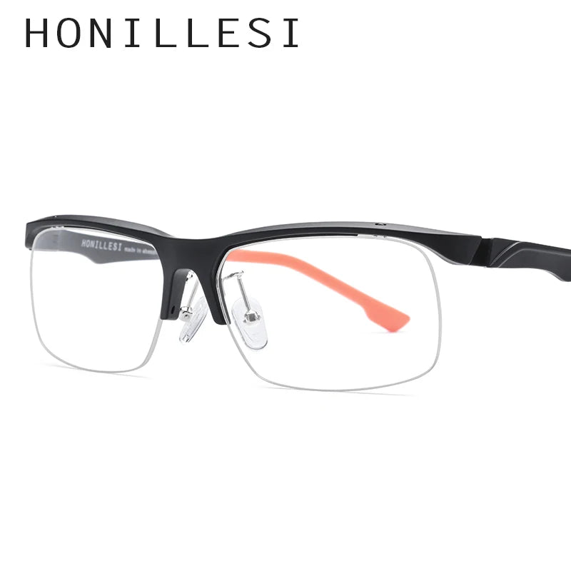 HONILLESI TR90 Eyeglasses Frames Men Basketball Outdoor Ultralight 2019 Sports Half Glasses Frame Eyewear 7210