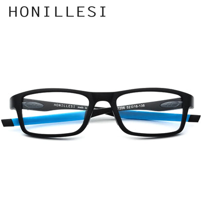 HONILLESI TR90 Sports Glasses Frame Men Small Square Eye Glasses Spectacles High Quality Outdoor Eyewear 7206