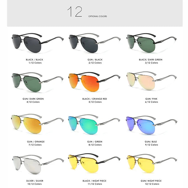 Lunettes de soleil polarisées en aluminium pour hommes et femmes, design de marque, verres de revêtement, verres pour hommes et femmes