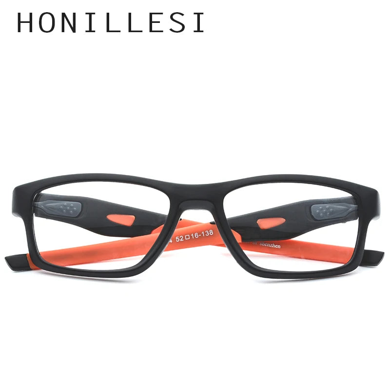 HONILLESI TR90 Sports Eyeglasses Frame Men High Quality Square Eye Glasses Man Spectacles Outdoor Eyewear 7204