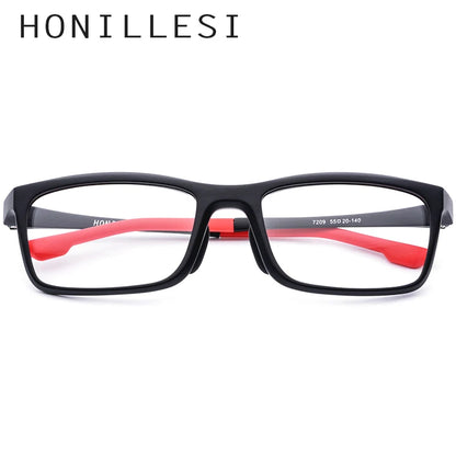 HONILLESI TR90 Sports Eyeglasses Frame Men Square Eye Glasses Spectacles Brand Designer Outdoors Eyewear 7209