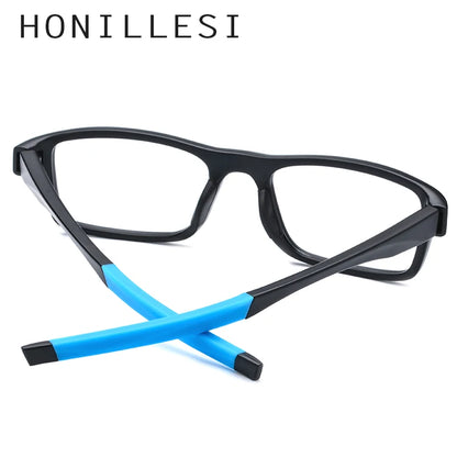 HONILLESI TR90 Sports Glasses Frame Men Small Square Eye Glasses Spectacles High Quality Outdoor Eyewear 7206