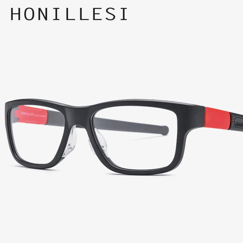 HONILLESI TR90 Sports Eyeglasses Frames Men Square Spectacles High Quality Glasses Frame Outdoor Eyewear 7208